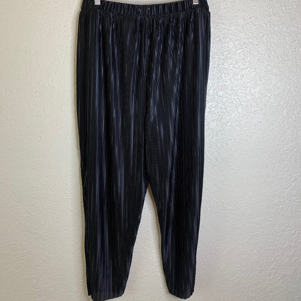 BP Black Pleated Pull On Lightweight Pants Women's Size XL Dressy Party …